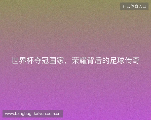 世界杯夺冠国家，荣耀背后的足球传奇